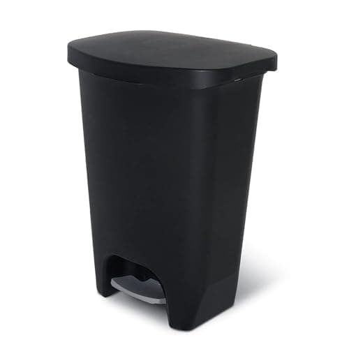 Glad 13 Gallon Plastic Step Trash Can with Clorox Odor Protection