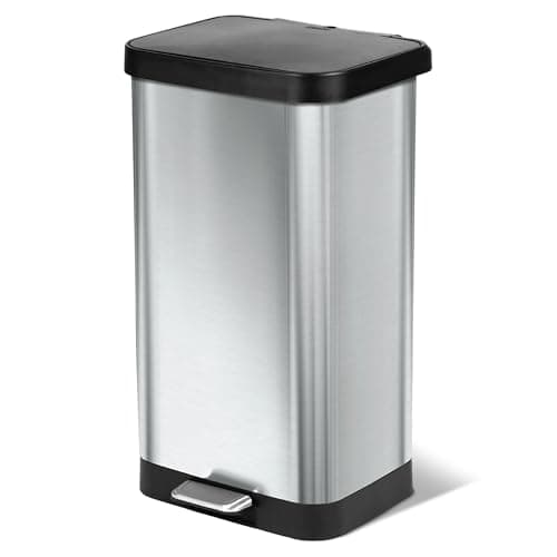 Glad 20 Gallon Extra Capacity Stainless Steel Step Trash Can (GLD-74507)