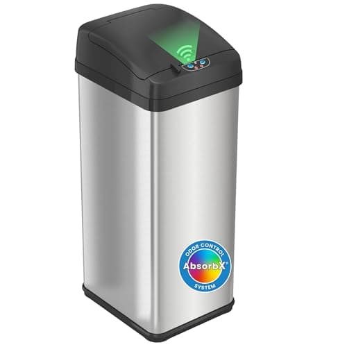 iTouchless 13 Gallon Sensor Can with Large Lid Opening