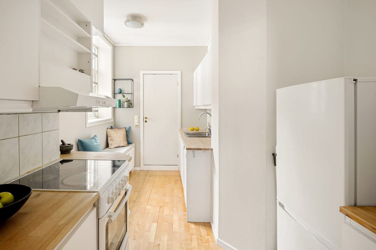 Compact kitchen in a rented apartment