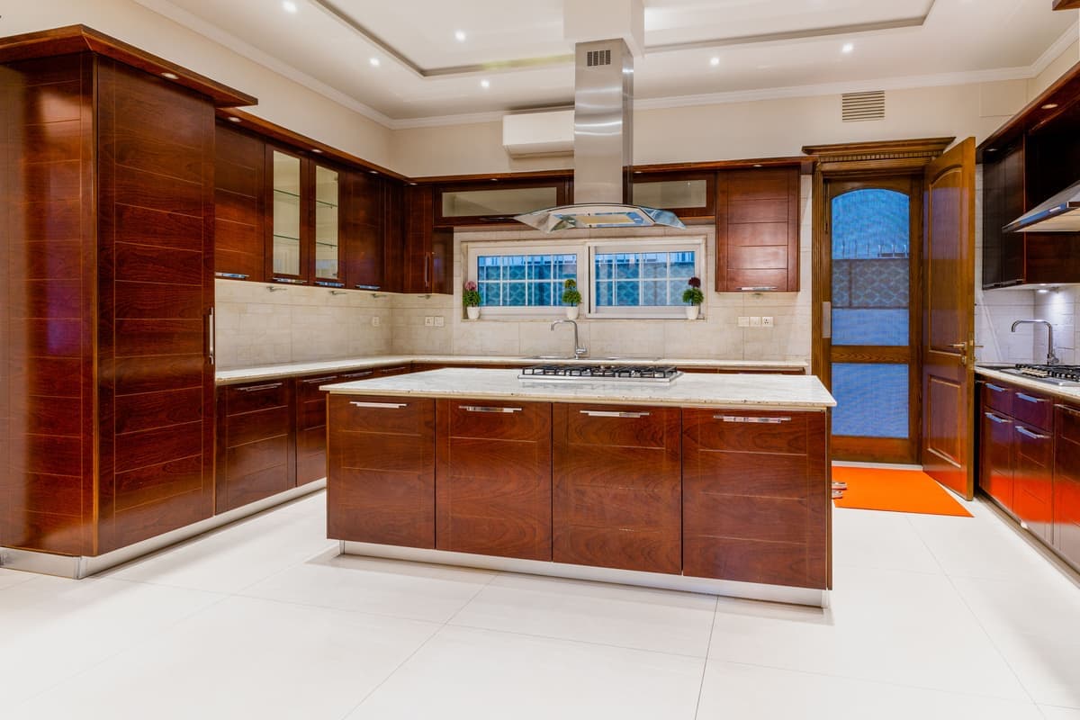 Modern luxury kitchen with stainless appliances