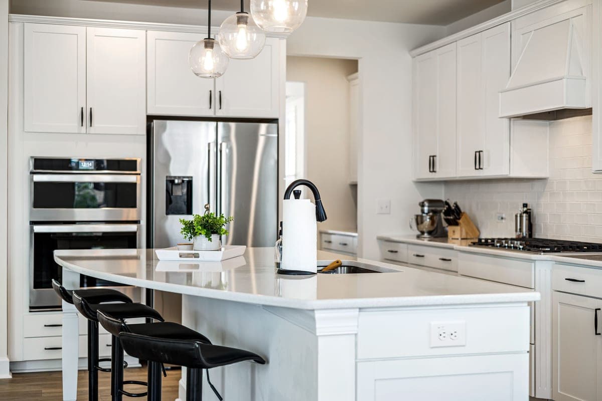 Designer kitchen with fitted appliances