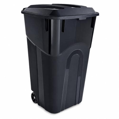 NATUREPON 45 Gallon Wheeled Outdoor Trash Can with Locking Lid
