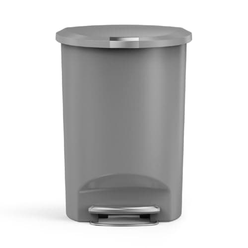 simplehuman 50L Semi-Round Step Can with Slide Lock