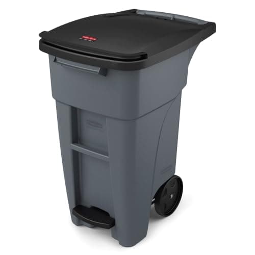 Rubbermaid Commercial BRUTE Step-On Rollout Container, 32 Gallon