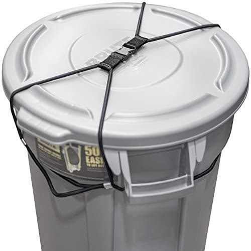 Encased Trash Can Lock, Bungee Cord (30-50 gallon cans)
