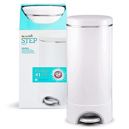 Munchkin STEP Diaper Pail, powered by Arm & Hammer