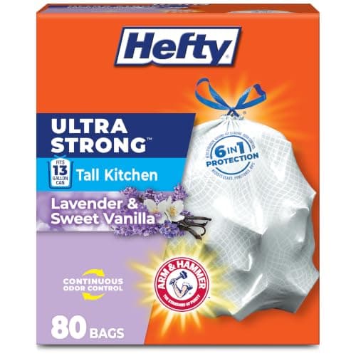 Hefty Ultra Strong Tall Kitchen Trash Bags, 13 Gallon